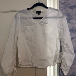 Who What Wear White Long Sleeve Shirt